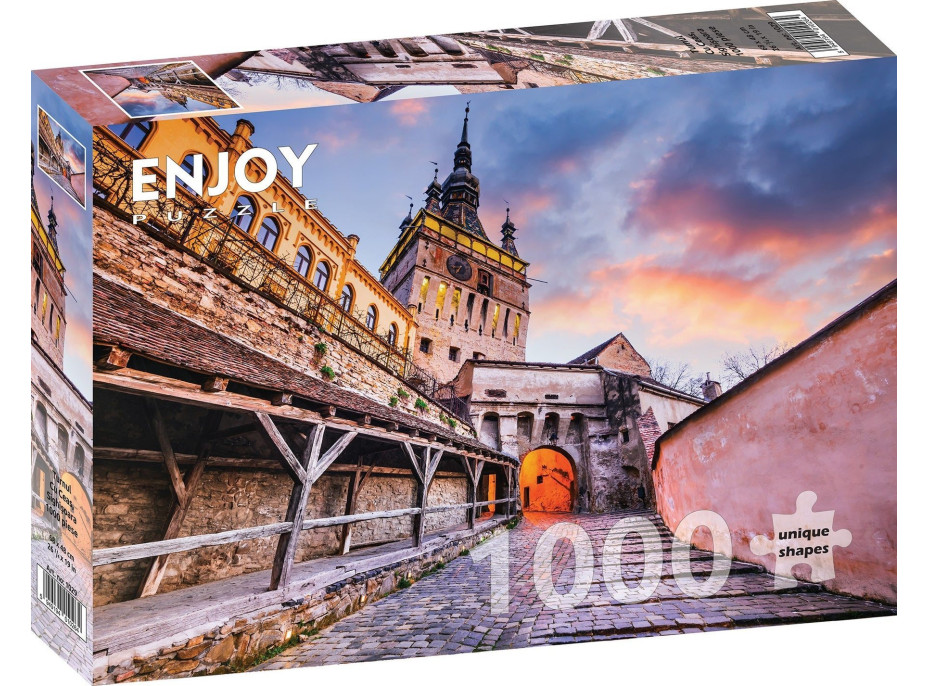 ENJOY Puzzle Hodinová veža, Sighisoara, Rumunsko 1000 dielikov