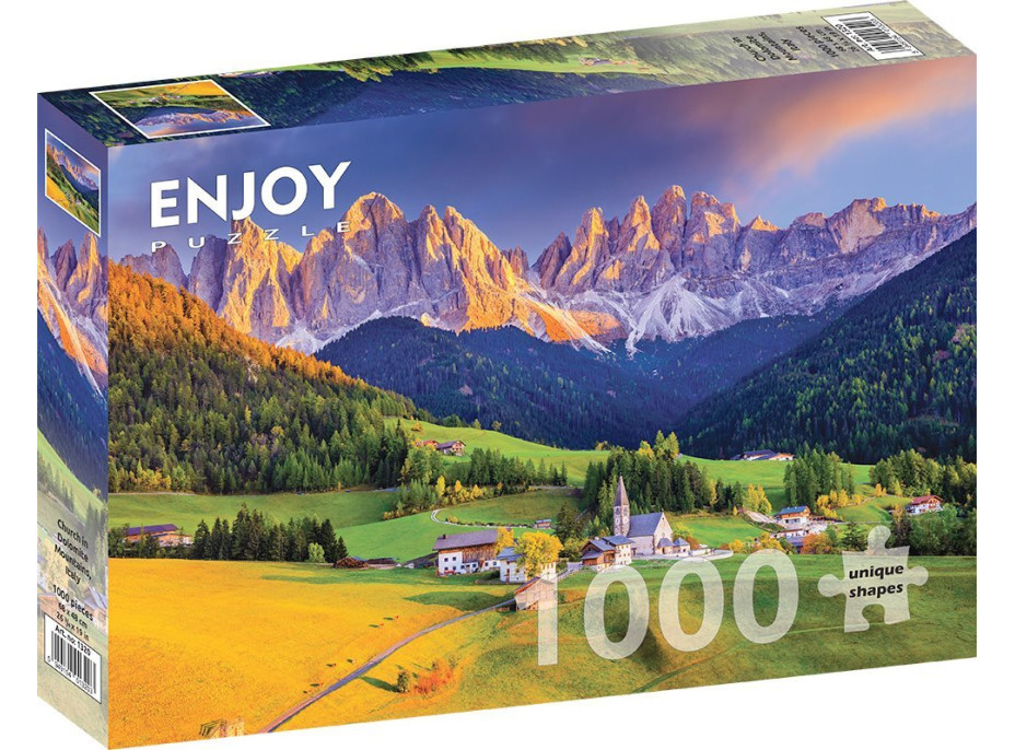 ENJOY Puzzle Kostol v Dolomitoch, Taliansko 1000 dielikov