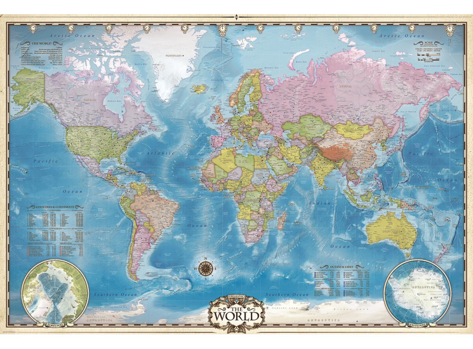 EUROGRAPHICS Puzzle Mapa sveta 2000 dielikov