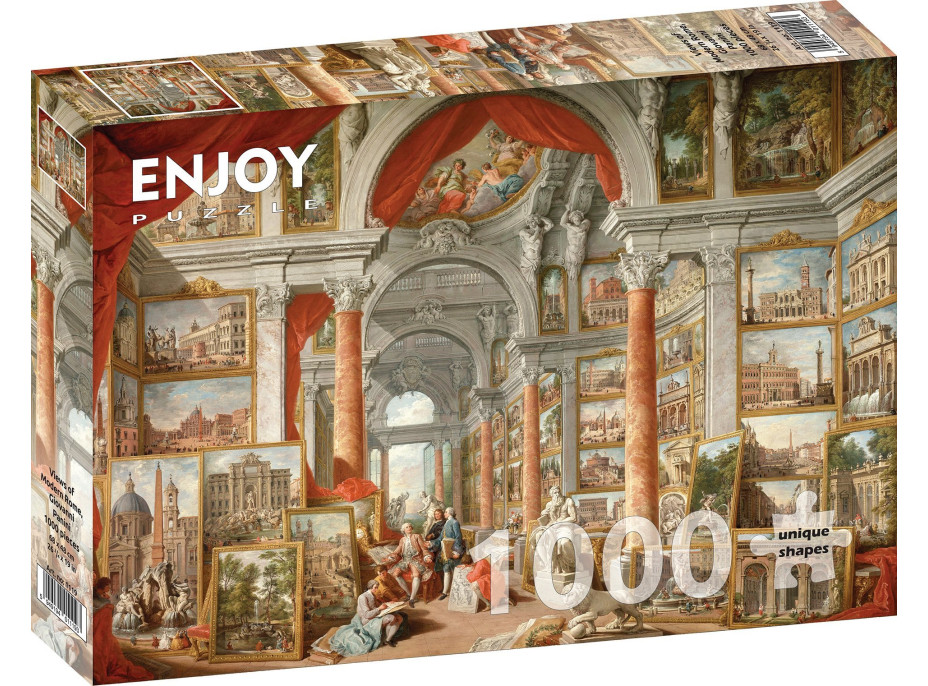 ENJOY Puzzle Paolo Panini: Pohľad na moderné Rím 1000 dielikov