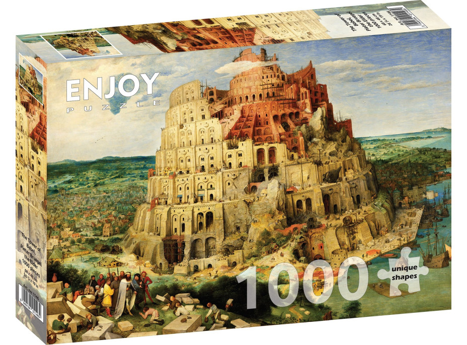 ENJOY Puzzle Pieter Bruegel: Babylonská veža 1000 dielikov
