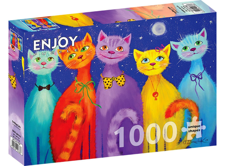 ENJOY Puzzle Usmievavé mačky 1000 dielikov