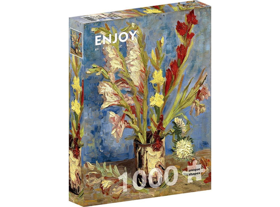 ENJOY Puzzle Vincent Van Gogh: Váza s gladiolami a čínskymi astrami 1000 dielikov