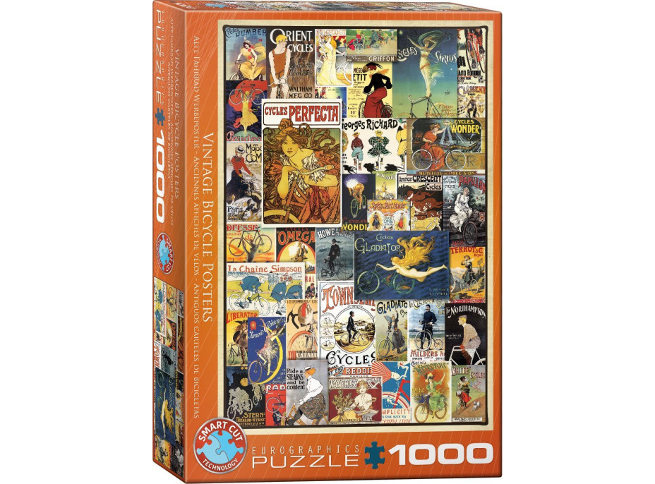 EUROGRAPHICS Puzzle Vintage cyklistické plagáty 1000 dielikov