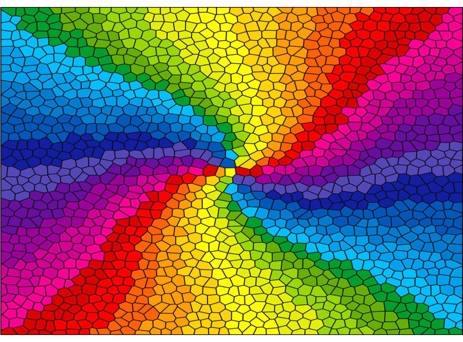 ENJOY Puzzle Vitráž dúhový výbuch 1000 dielikov