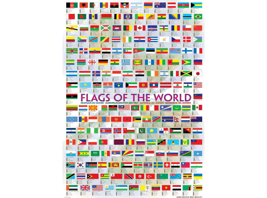 EUROGRAPHICS Puzzle Vlajky sveta 1000 dielikov