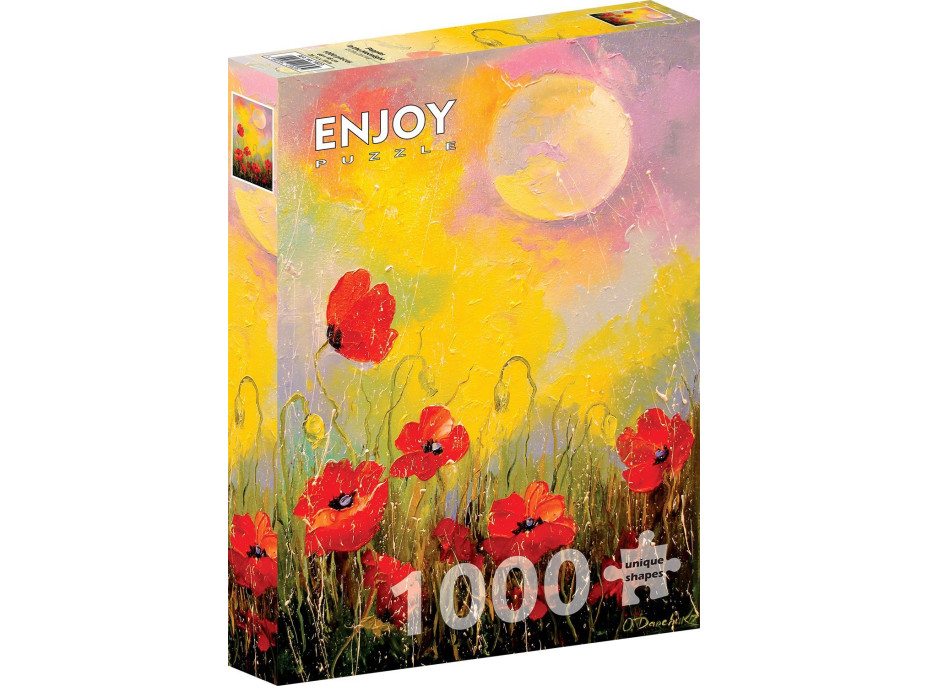 ENJOY Puzzle Vlčie maky vo svite mesiaca 1000 dielikov