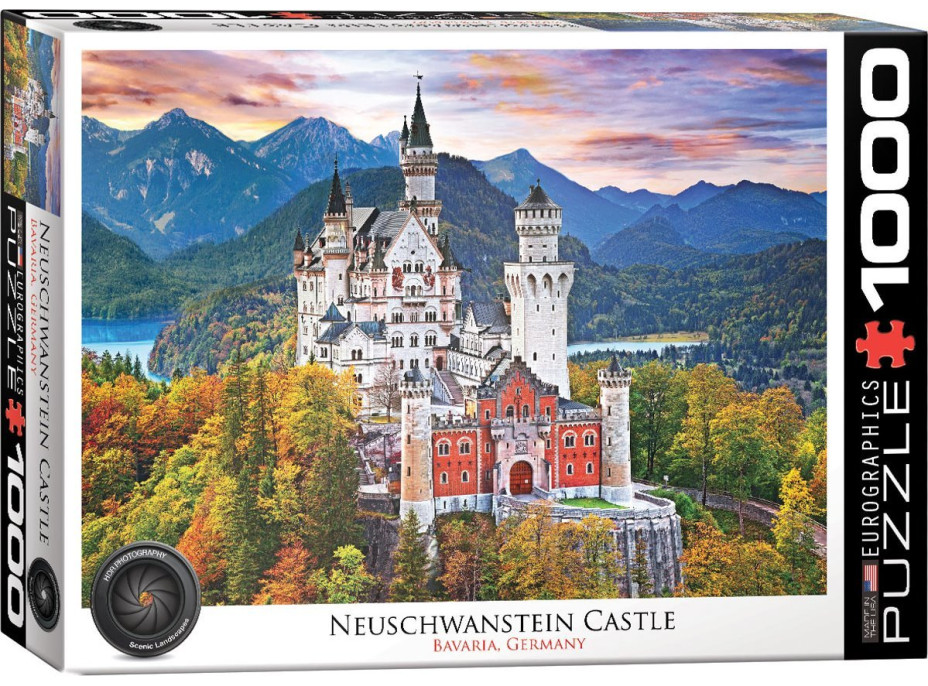 EUROGRAPHICS Puzzle Zámok Neuschwanstein (HDR) 1000 dielikov