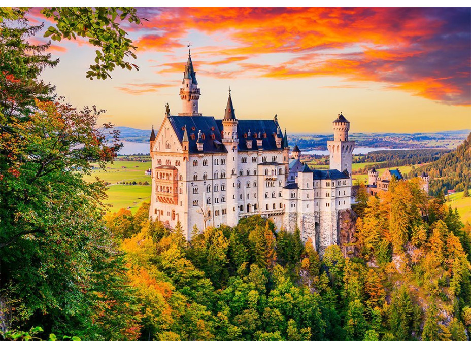 ENJOY Puzzle Zámok Neuschwanstein na jeseň, Nemecko 1000 dielikov