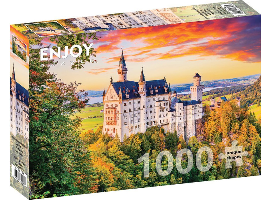 ENJOY Puzzle Zámok Neuschwanstein na jeseň, Nemecko 1000 dielikov