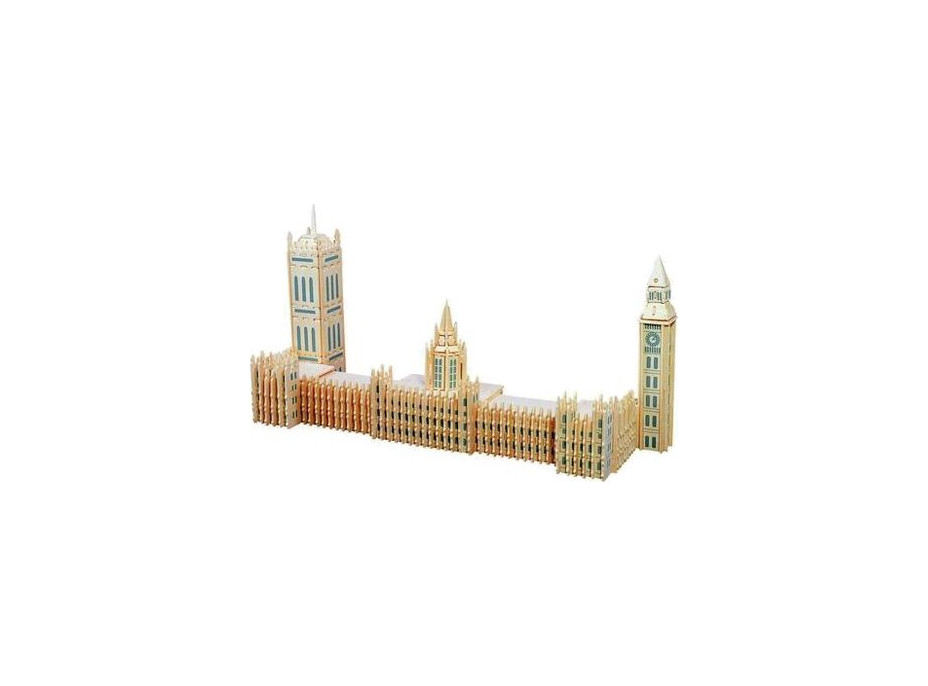 WOODEN TOY , WCK 3D puzzle Big Ben farebný