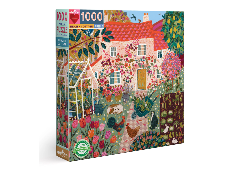 EEBOO Štvorcové puzzle Anglický domček 1000 dielikov