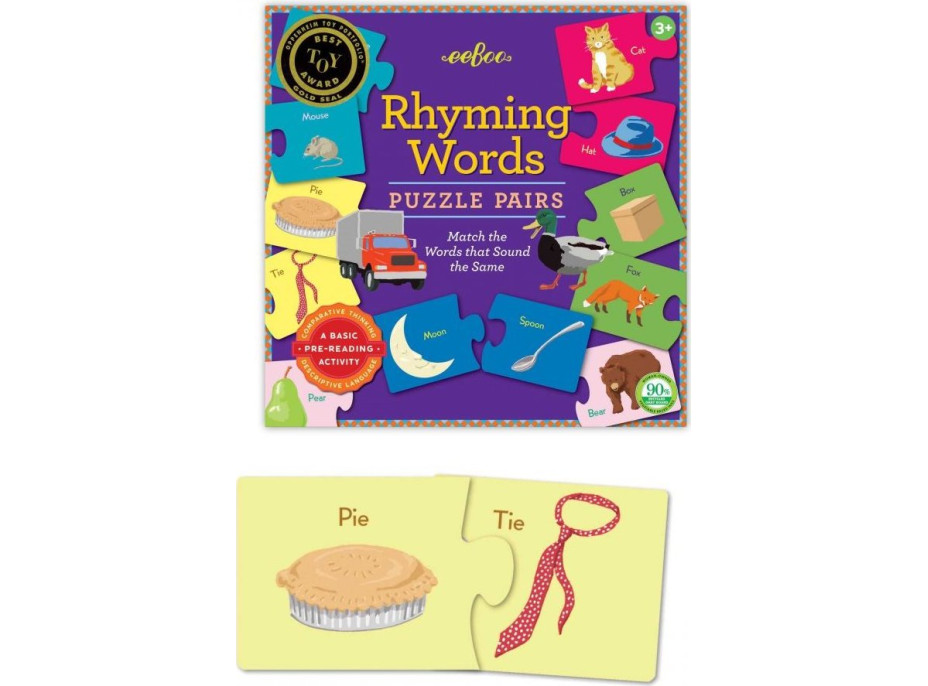 EEBOO Duo puzzle Anglické rýmovanie 25x2 dieliky