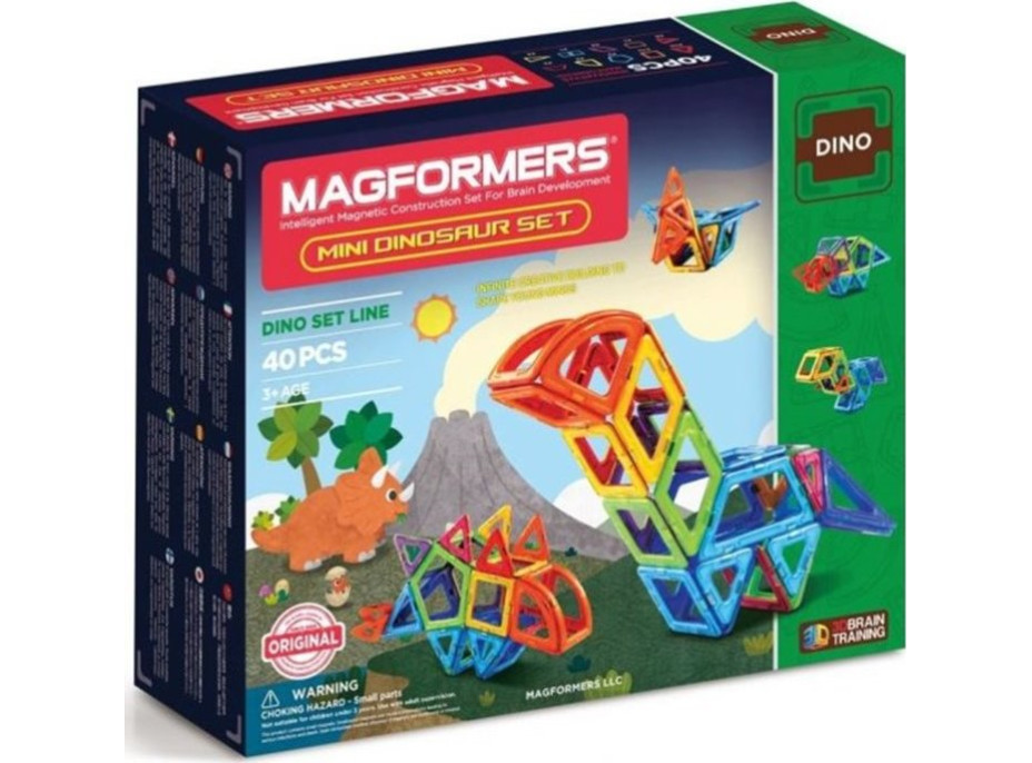 MAGFORMERS Mini Dinosaur Set 40 dielikov