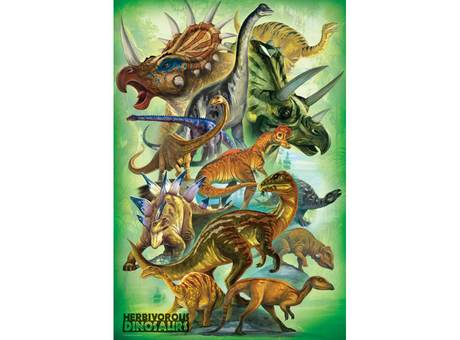 EUROGRAPHICS Puzzle bylinožraví dinosaury 100 dielikov