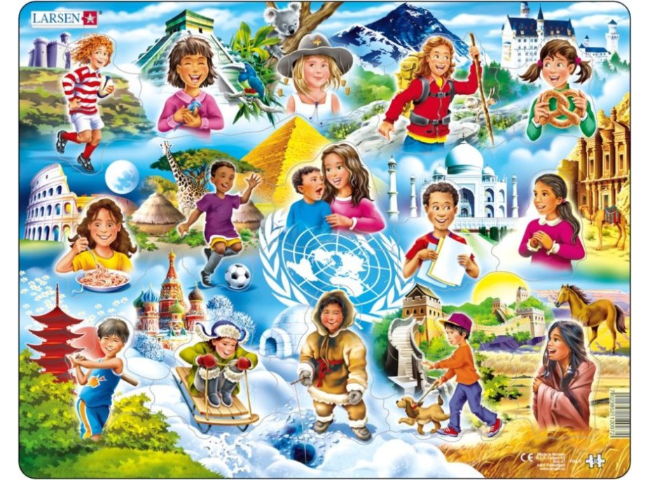 LARSEN Puzzle Deti vo svete 15 dielikov