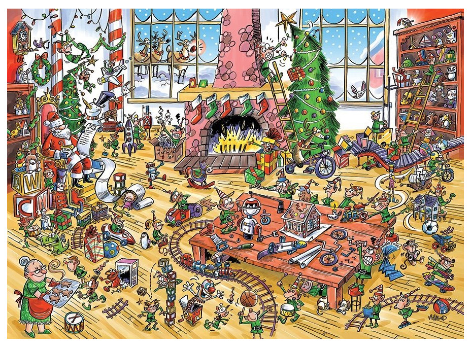 COBBLE HILL Puzzle DoodleTown: Pracujúce škriatkové 1000 dielikov