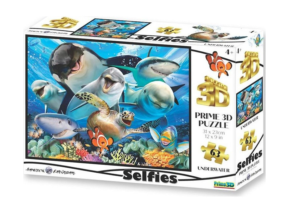 PRIME 3D Puzzle Podvodné selfie 3D 63 dielikov PRIME 3D Puzzle Podvodné selfie 3D 63 dielikov