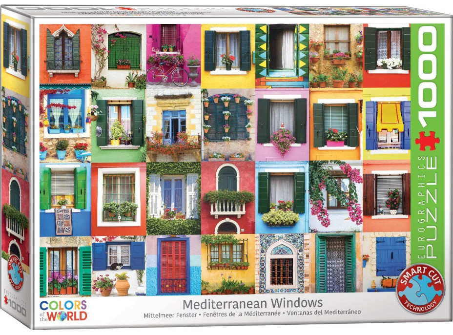 EUROGRAPHICS Puzzle Stredomorské okná 1000 dielikov