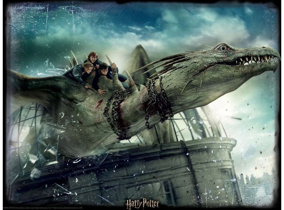 PRIME 3D Puzzle Harry Potter: Útek z Gringottovíc banky 3D XL 300 dielikov