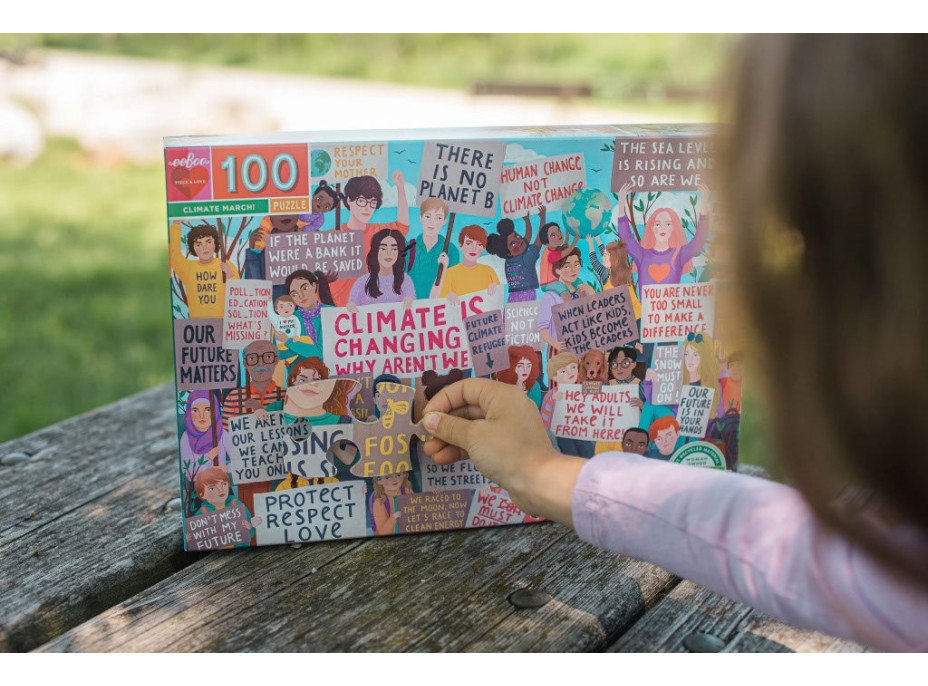 EEBOO Puzzle Protest za ochranu klímy 100 dielikov