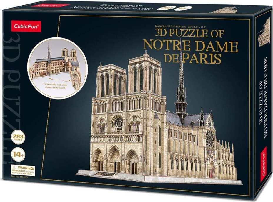 CUBICFUN 3D puzzle Katedrála Notre-Dame 293 dielikov