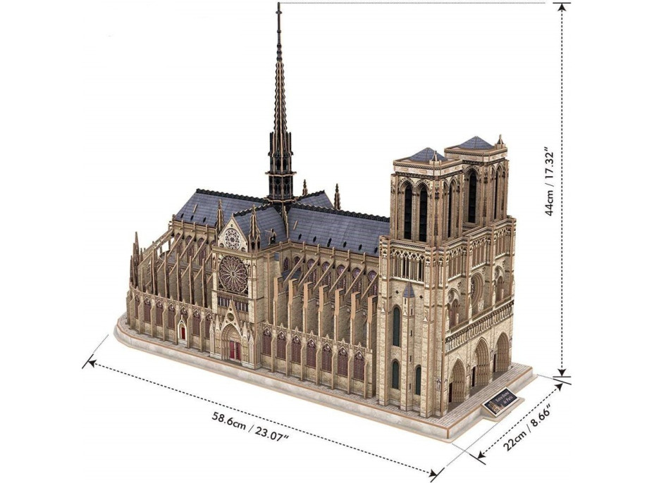 CUBICFUN 3D puzzle Katedrála Notre-Dame 293 dielikov