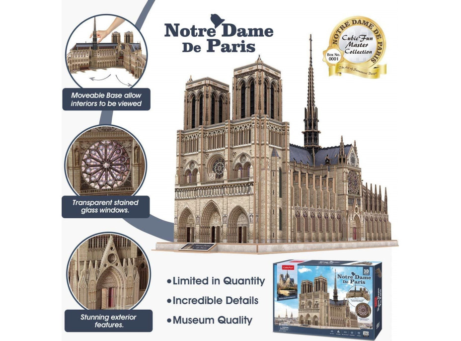 CUBICFUN 3D puzzle Katedrála Notre-Dame 293 dielikov