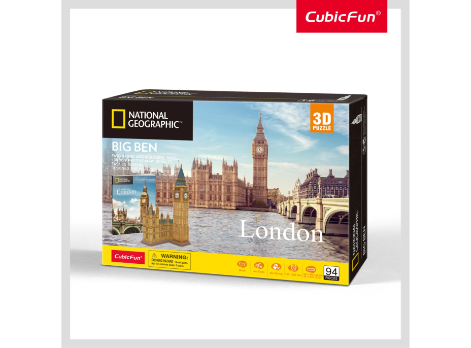 CUBICFUN 3D puzzle National Geographic: Big Ben 94 dielikov