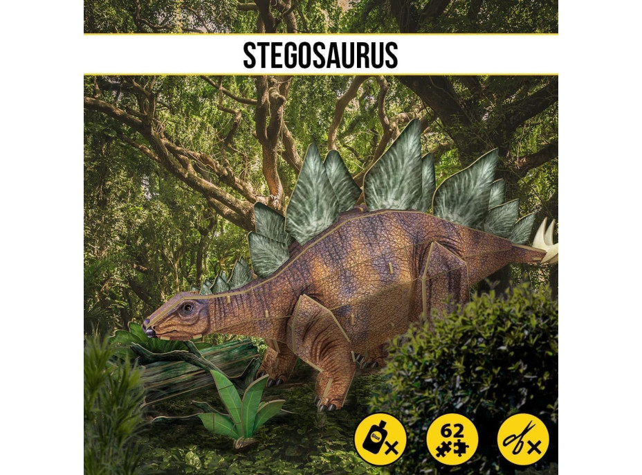 CUBICFUN 3D puzzle National Geographic: Stegosaurus 62 dielikov