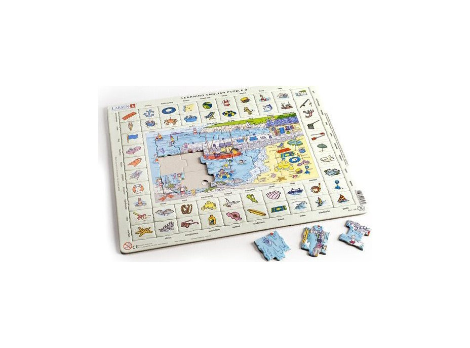 LARSEN Puzzle Angličtina 3: Pri mori 70 dielikov