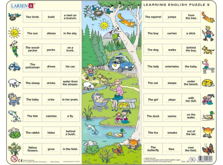 LARSEN Puzzle Angličtina 9: Pri lese 54 dielikov