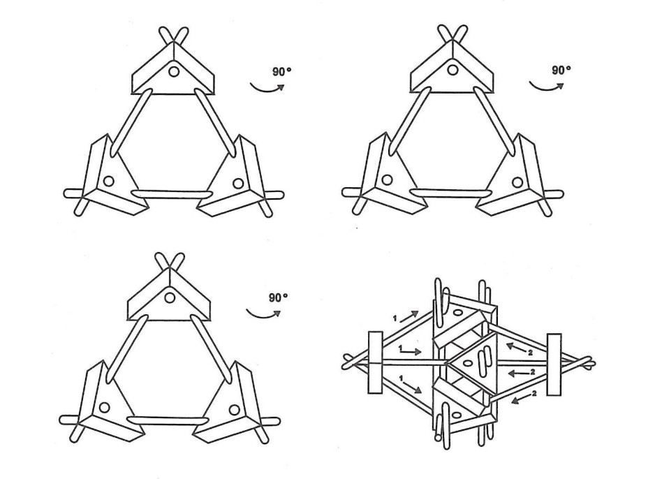 MI-TOYS Bambusový hlavolam Triangulated