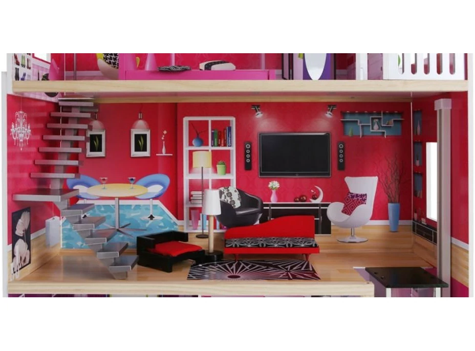 ECOTOYS Domček pre bábiky Malibu s vybavením