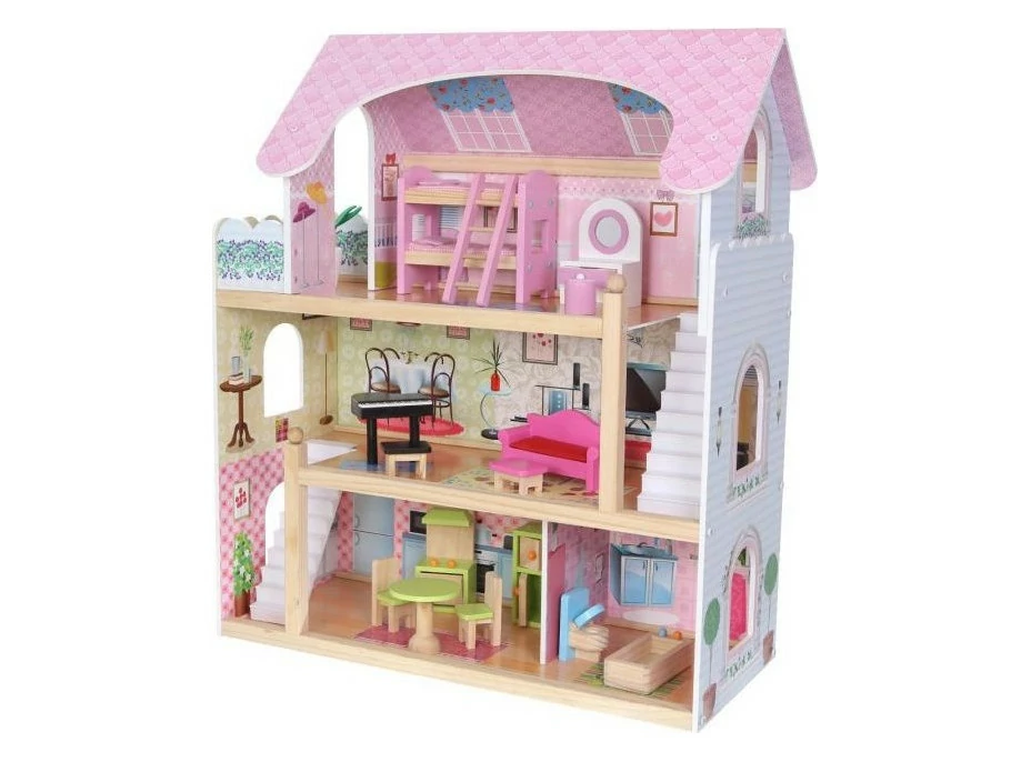 ECOTOYS Domček pre bábiky Rozprávková rezidencia s vybavením