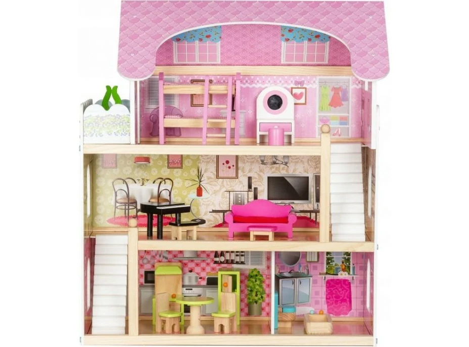 ECOTOYS Domček pre bábiky Rozprávková rezidencia s vybavením