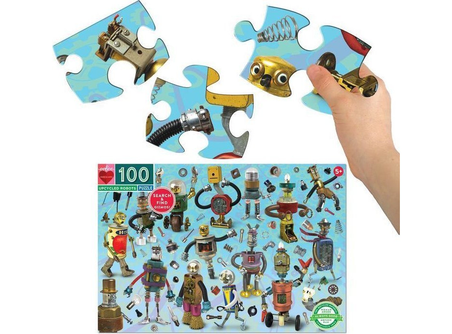 EEBOO Puzzle Roboti a súčiastky 100 dielikov