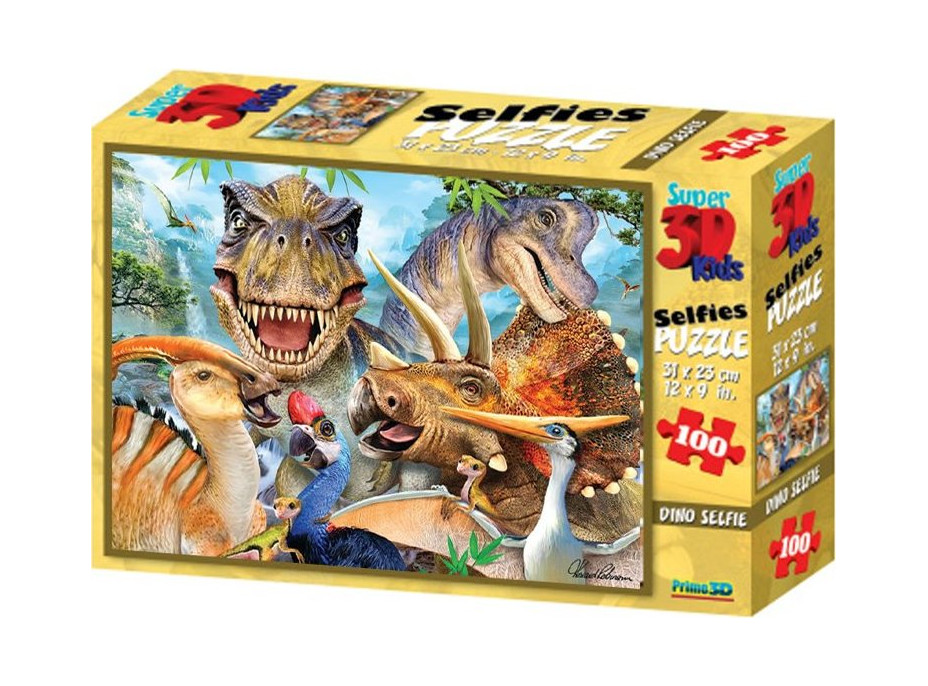 PRIME 3D Puzzle Dinosaurie selfie 3D 100 dielikov