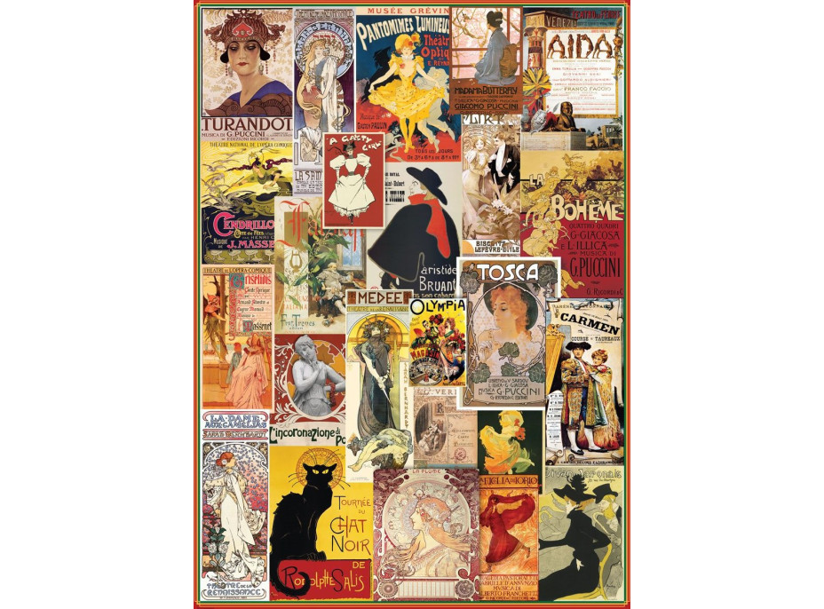 EUROGRAPHICS Puzzle Vintage plagáty z opery a divadla 1000 dielikov