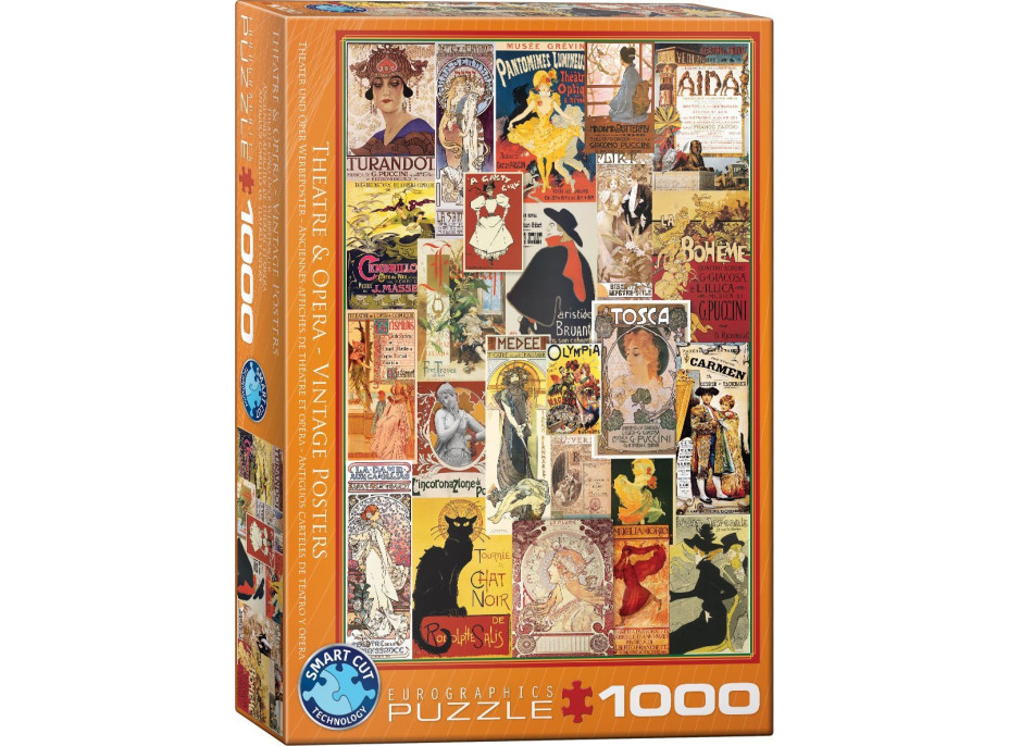 EUROGRAPHICS Puzzle Vintage plagáty z opery a divadla 1000 dielikov