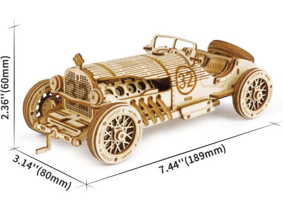 ROBOTIME Roker 3D drevené puzzle Vozidlo Grand Prix 220 dielikov