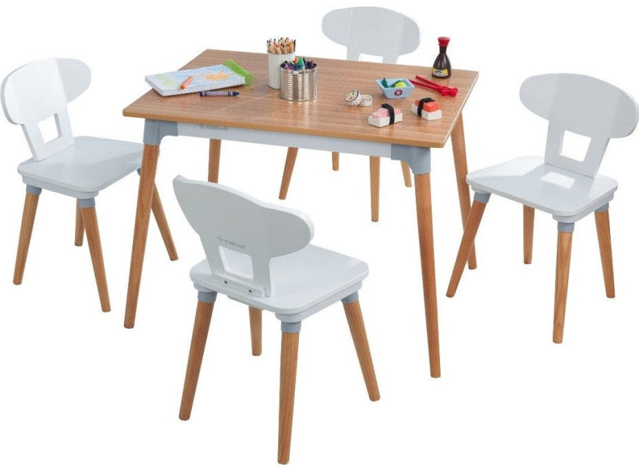 KIDKRAFT Stôl so stoličkami - svetlý