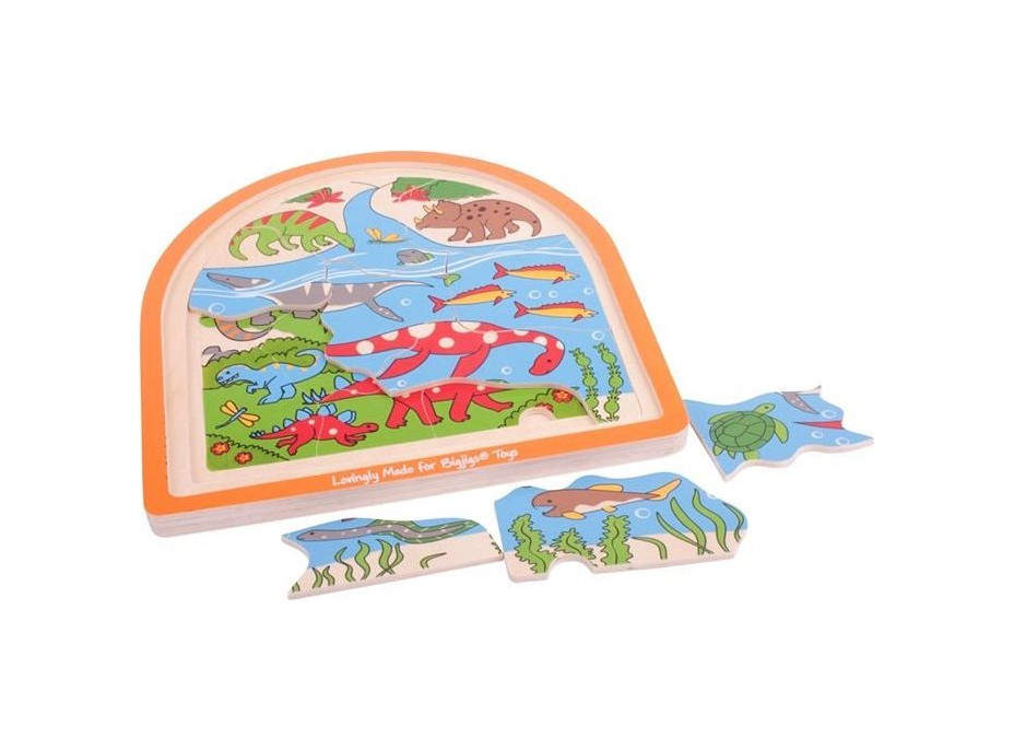 BIGJIGS Viacvrstvové puzzle Dinosaury