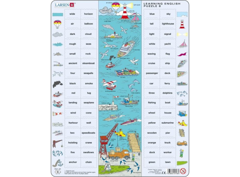 LARSEN Puzzle Angličtina 8: Na mori 64 dielikov