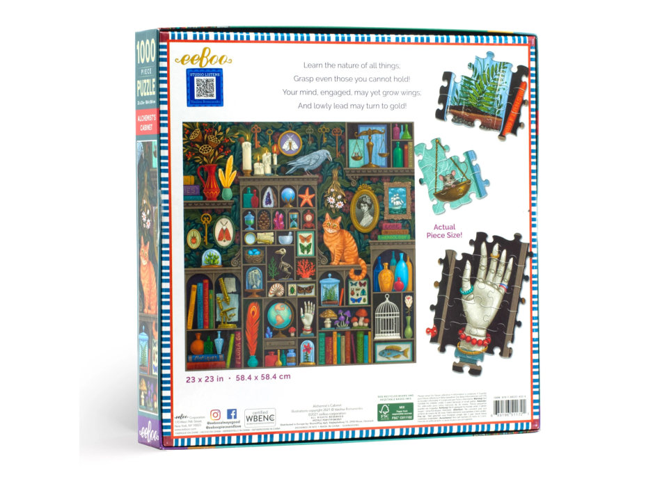 EEBOO Štvorcové puzzle Alchymistova pracovňa 1000 dielikov