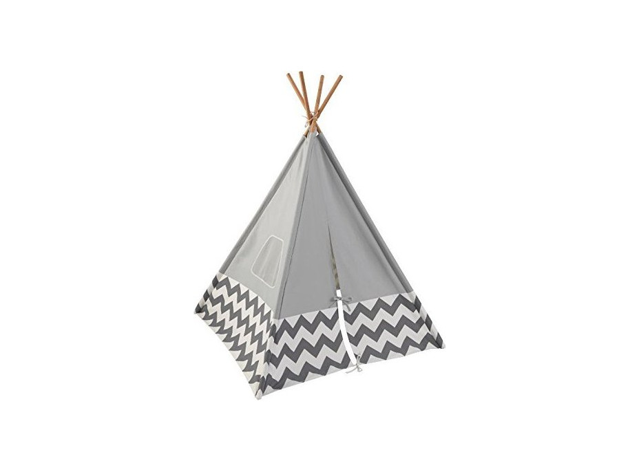 KIDKRAFT Detský stan TEEPEE - šedý