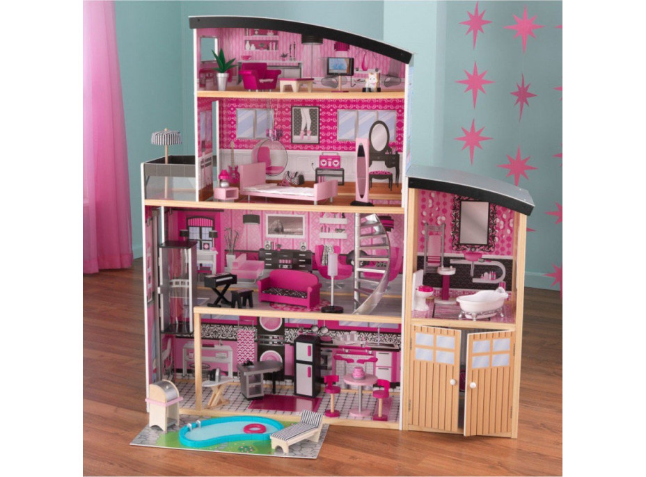 KIDKRAFT Domček pre bábiky Sparkle s vybavením