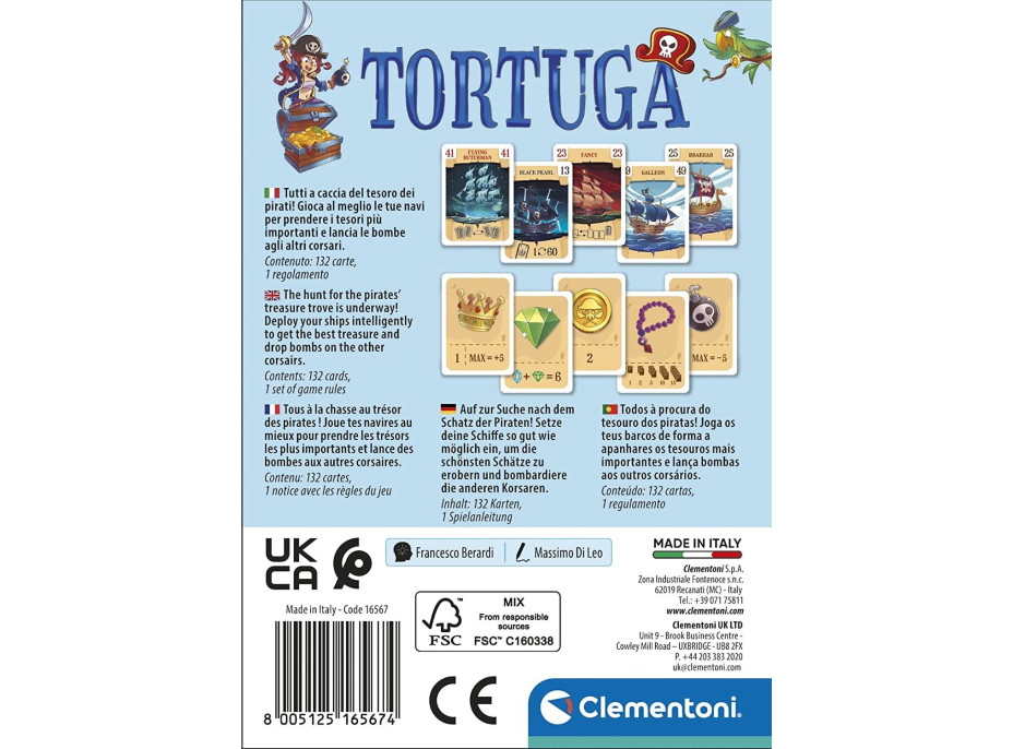 CLEMENTONI Kartová hra Tortuga