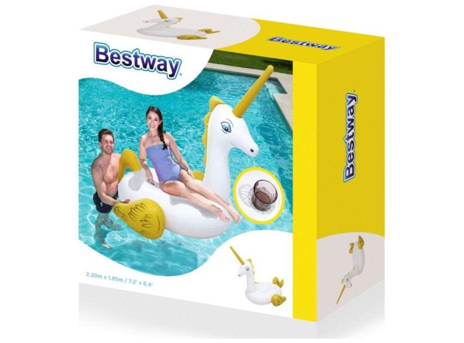 BESTWAY Nafukovací jednorožec 220x195cm