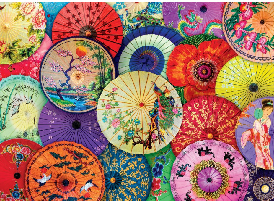 EUROGRAPHICS Puzzle Ázijské dáždniky 1000 dielikov